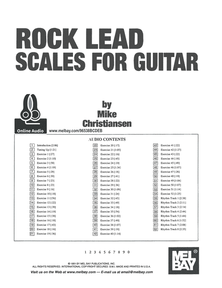 Rock Lead Scales for Guitar image number null