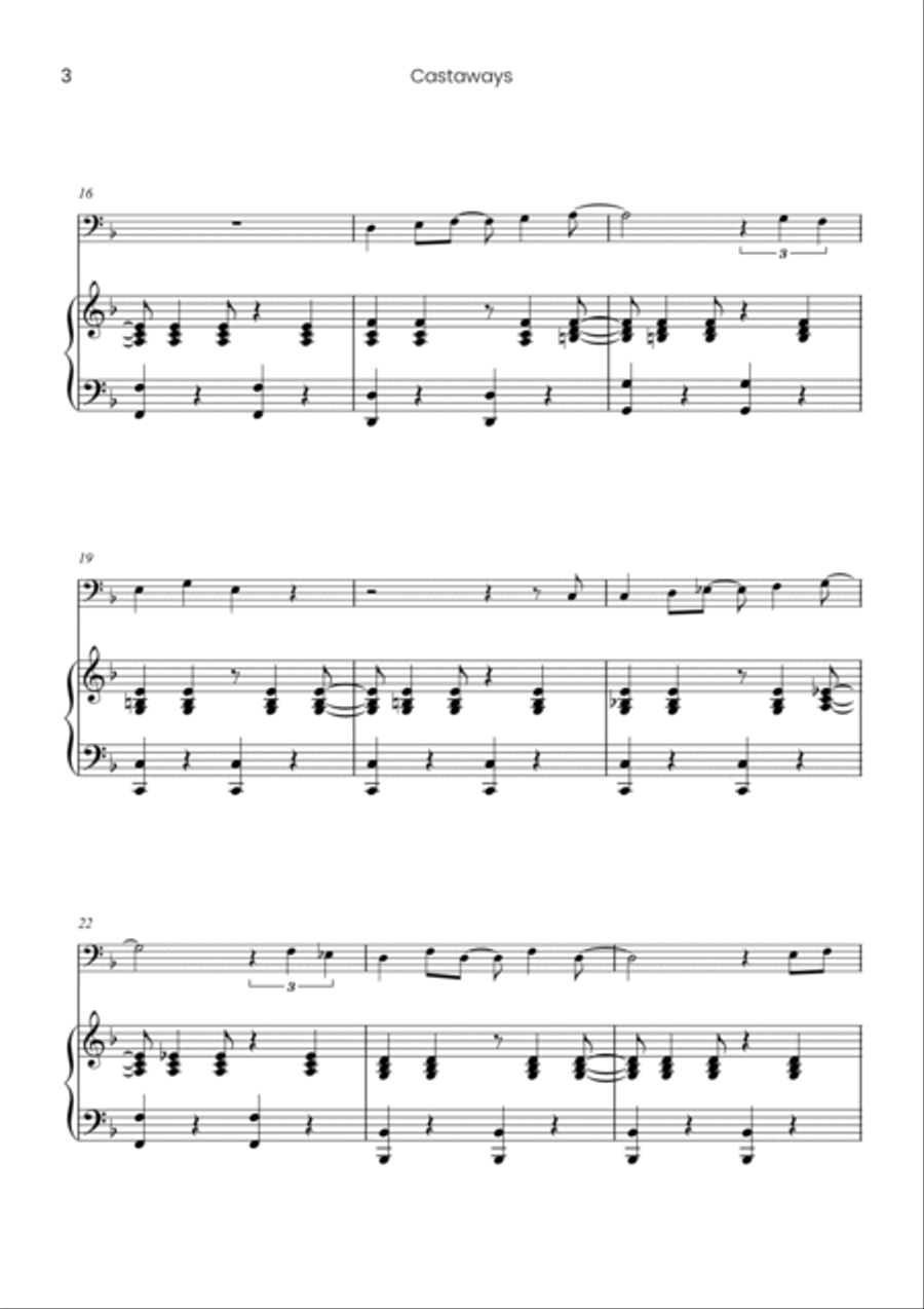 Castaways Castaways Piano scores gallery preview page 4