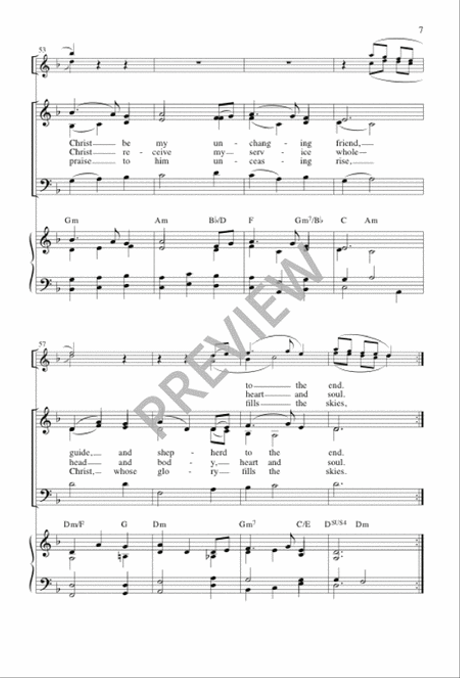 Christ Be Near at Either Hand 3-Part scores gallery preview page 7