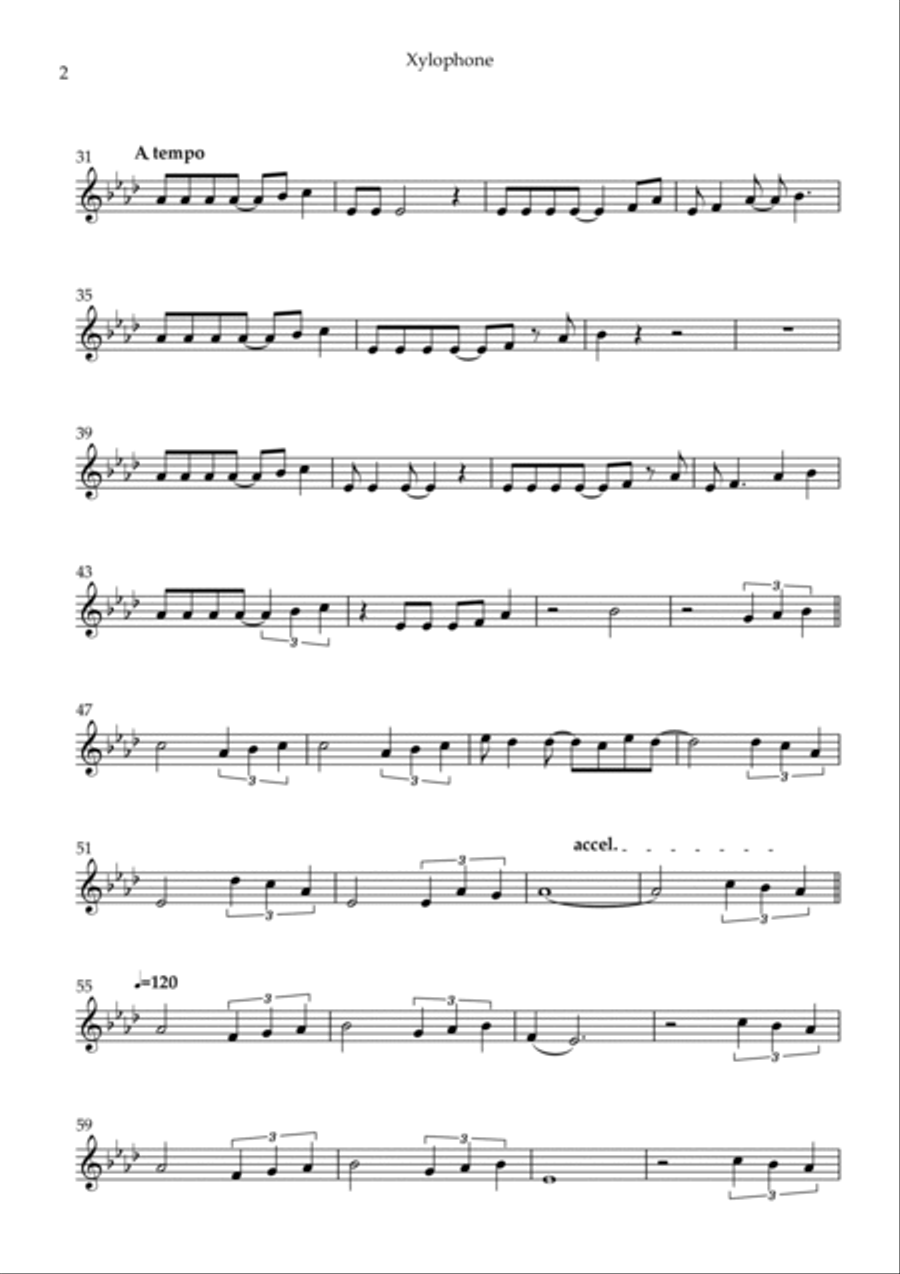Part Of Your World (reprise) Percussion scores gallery preview page 2