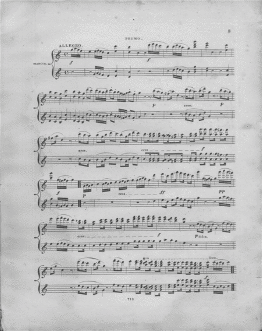 Variations, Faciles Brillantes & Doigtees `a lusage des jeunes Eleves Sur l'Air Allemand O Mein Lieber Augustin Piano Solo scores gallery preview page 3