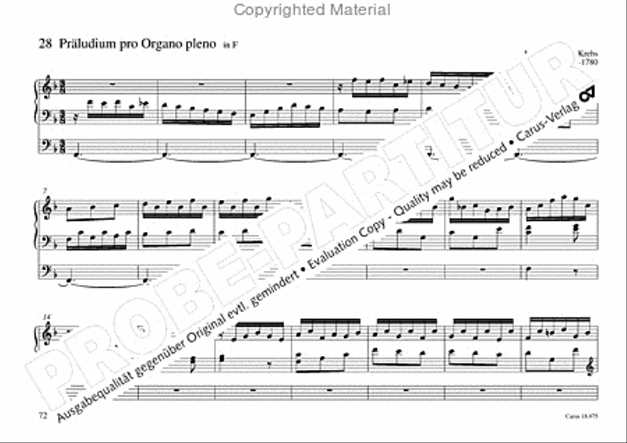 Freiburger Orgelbuch: Stammteil Organ Solo scores gallery preview page 73