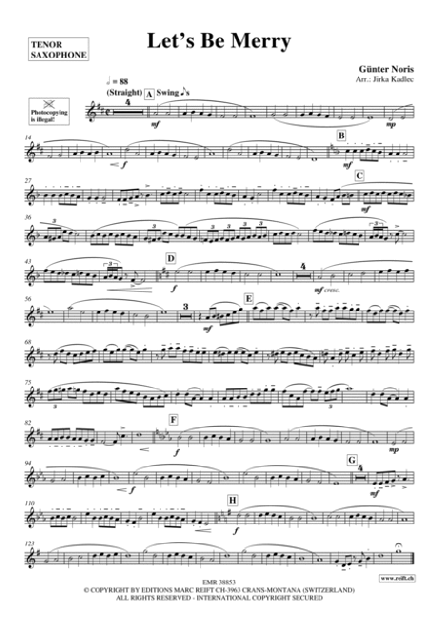 Let's Be Merry Let's Be Merry Tenor Saxophone scores gallery preview page 2