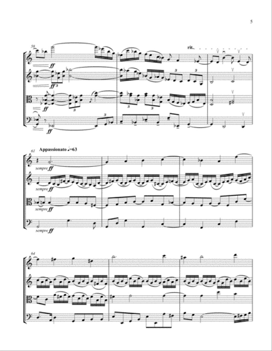 String Quartet No.8 (Brenda) Score and parts String Quartet scores gallery preview page 5