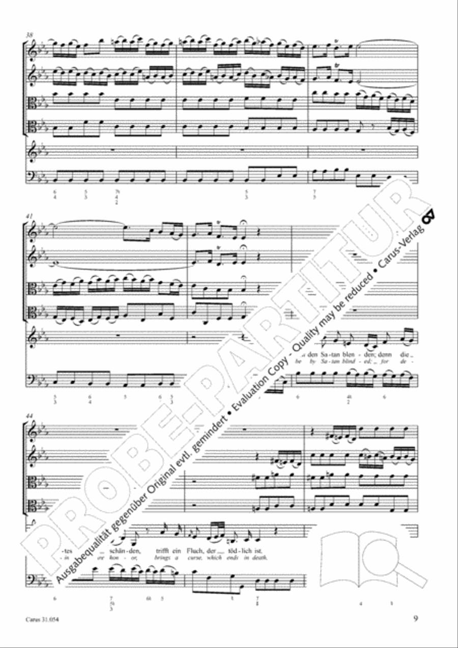 Stand firm against the lure of sinning (Widerstehe doch der Sunde) Alto Voice scores gallery preview page 10