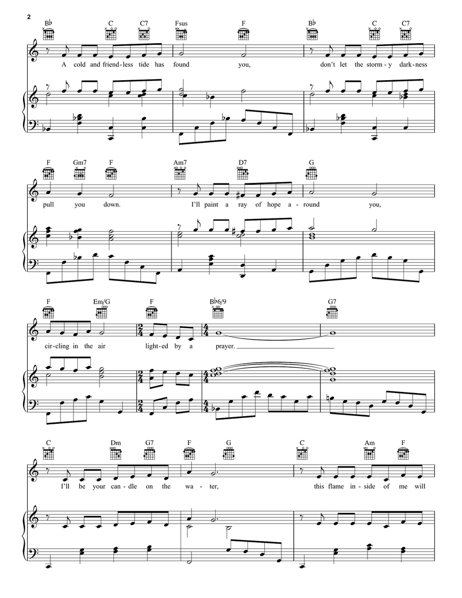 Candle On The Water (from Pete's Dragon) Acoustic Guitar scores gallery preview page 2