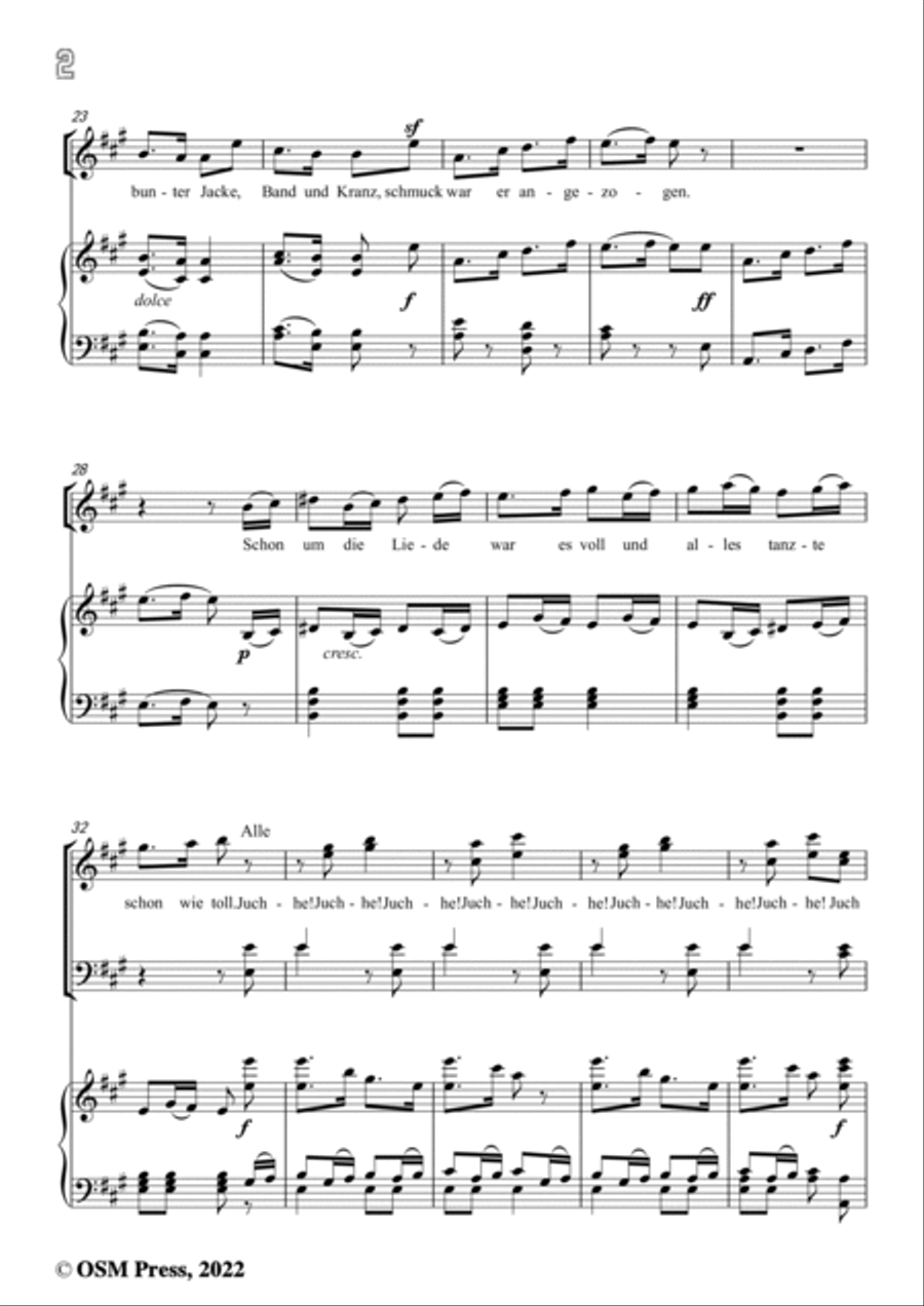 R. Wagner-Bauern unter der Linden,in A Major Voice scores gallery preview page 4