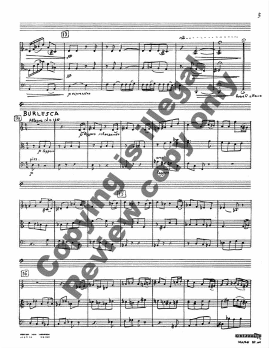 Canon, Tango and Burlesque String Trio scores gallery preview page 9