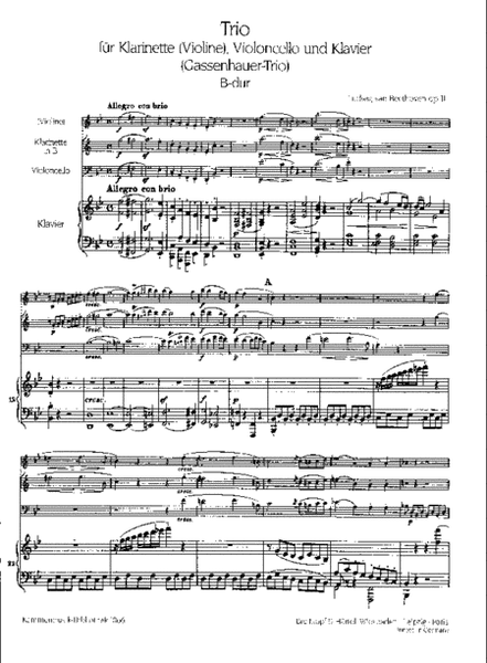 Piano Trio in Bb major Op. 11