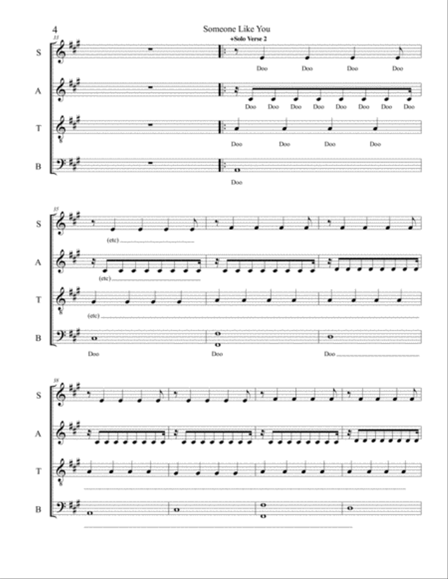 Someone Like You 4-Part scores gallery preview page 4