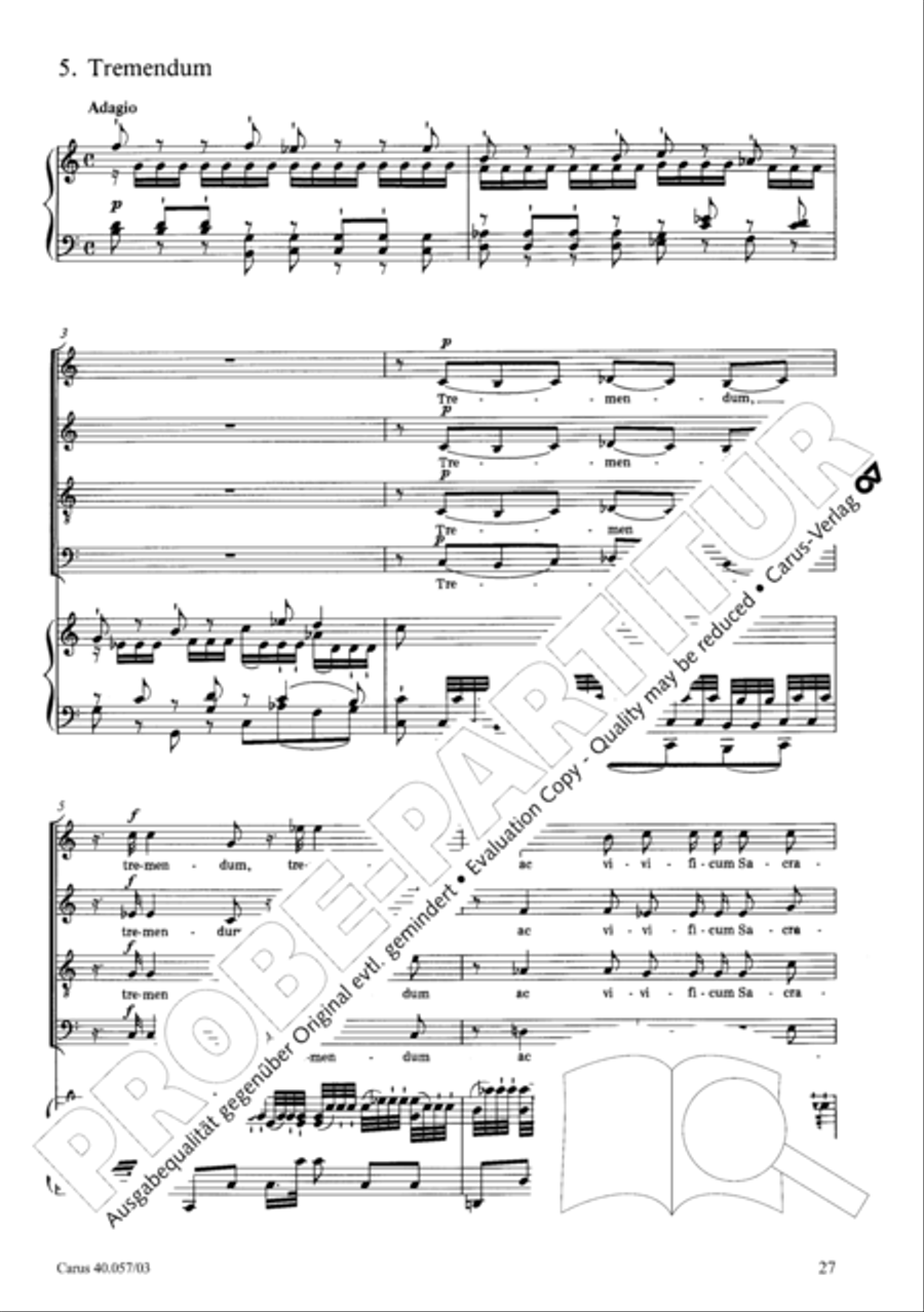 Litaniae de venerabili altaris Sacramento in Es 4-Part scores gallery preview page 28