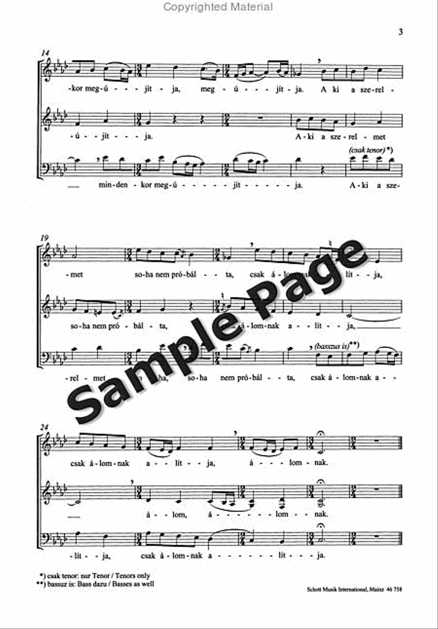 Magos Kösziklának/From a High Mountain Rock 3-Part scores gallery preview page 4
