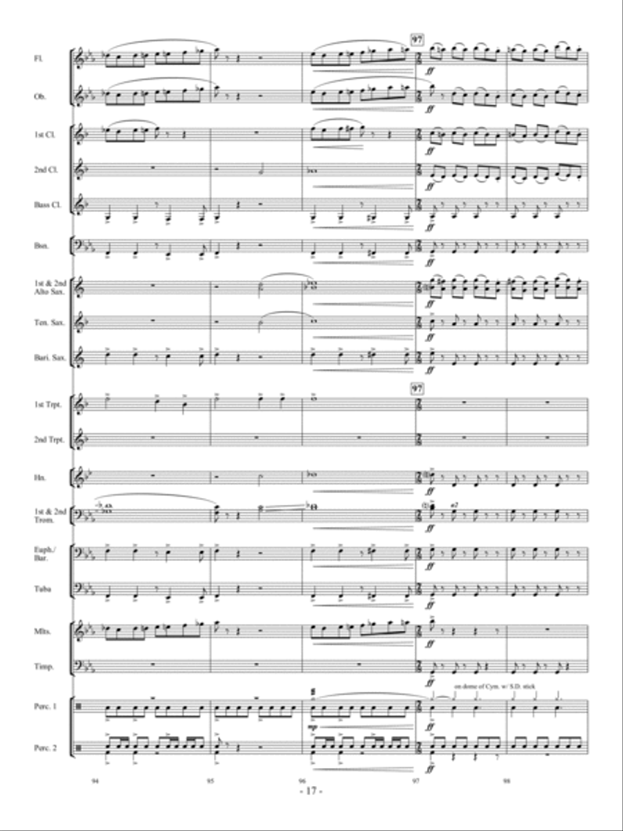 The Trumpeter of Krakow Concert Band scores gallery preview page 16