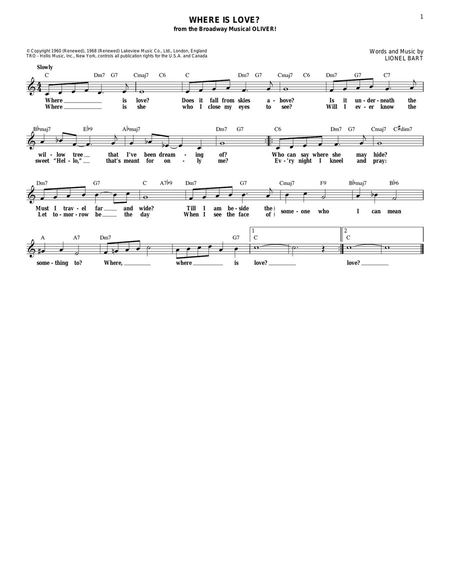 Where Is Love? Guitar scores gallery preview page 1