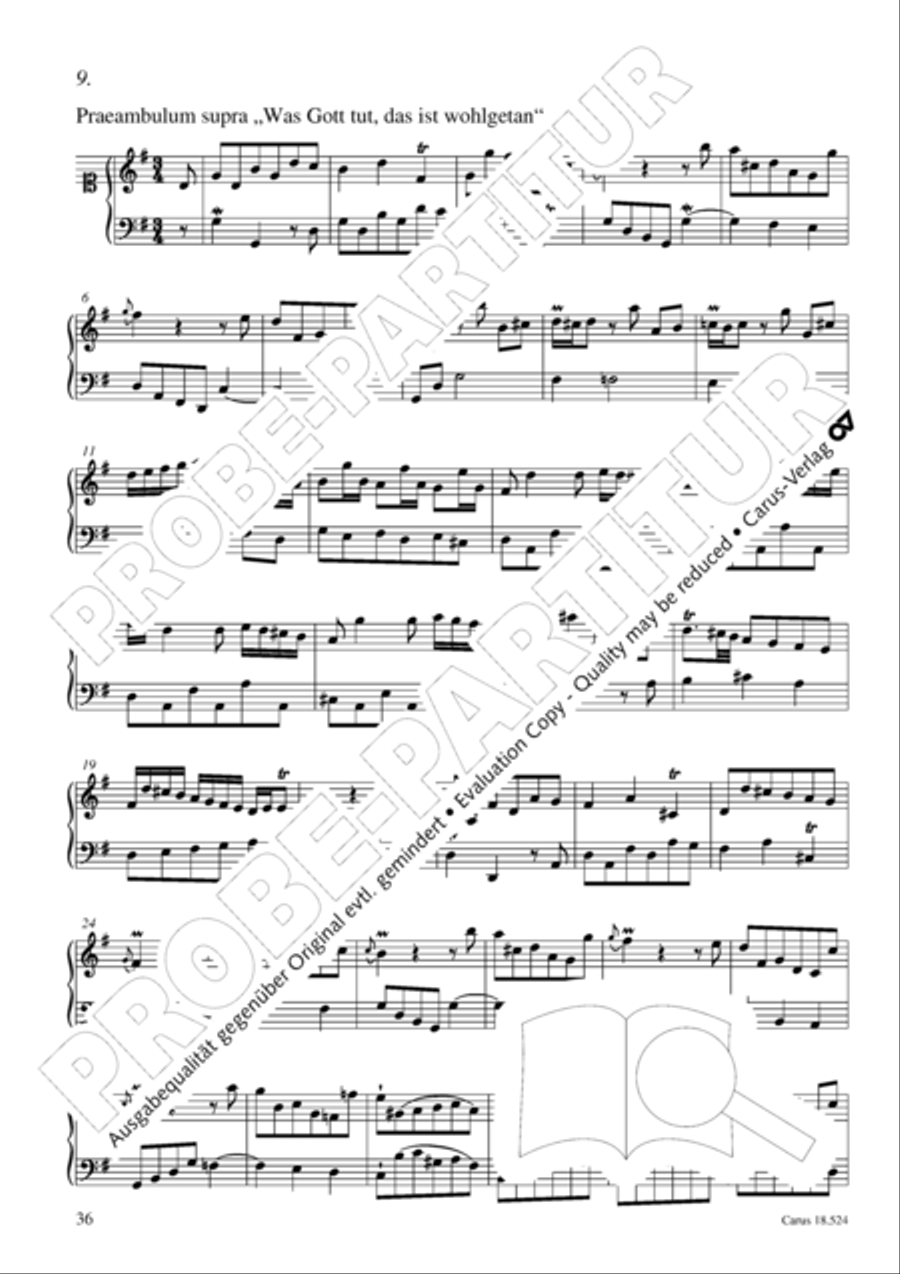 Chorale arrangements. First part of the Clavier-Ubung Collection / Songbook scores gallery preview page 37
