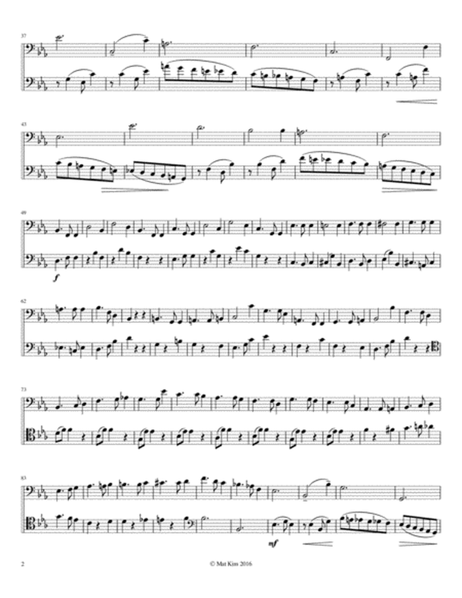 Franz Simandl Étude no. 4 in Eb Major (Allegro non troppo) for Two Double Basses