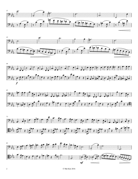Franz Simandl Étude no. 4 in Eb Major (Allegro non troppo) for Two Double Basses