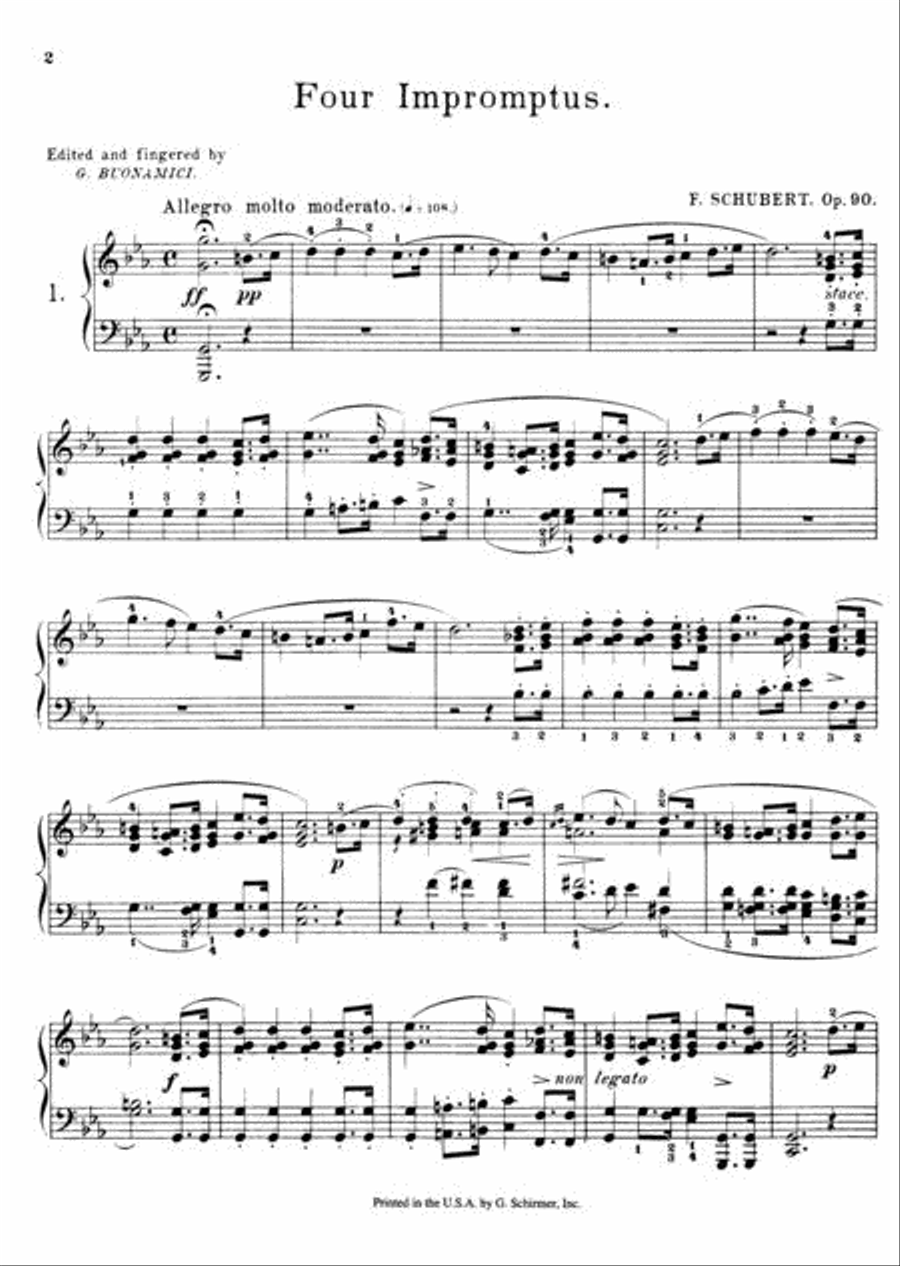 4 Impromptus, Op. 90 Piano Solo scores gallery preview page 3