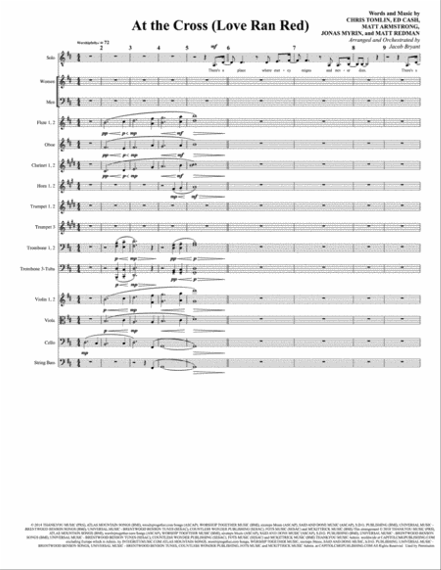 At The Cross (love Ran Red) 4-Part scores gallery preview page 1