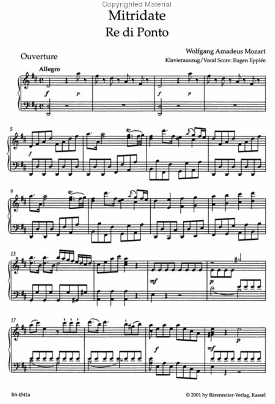 Mitridate, Re di Ponto K. 87 (74a) Bassoon scores gallery preview page 2