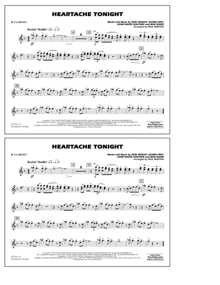Heartache Tonight - Bb Clarinet