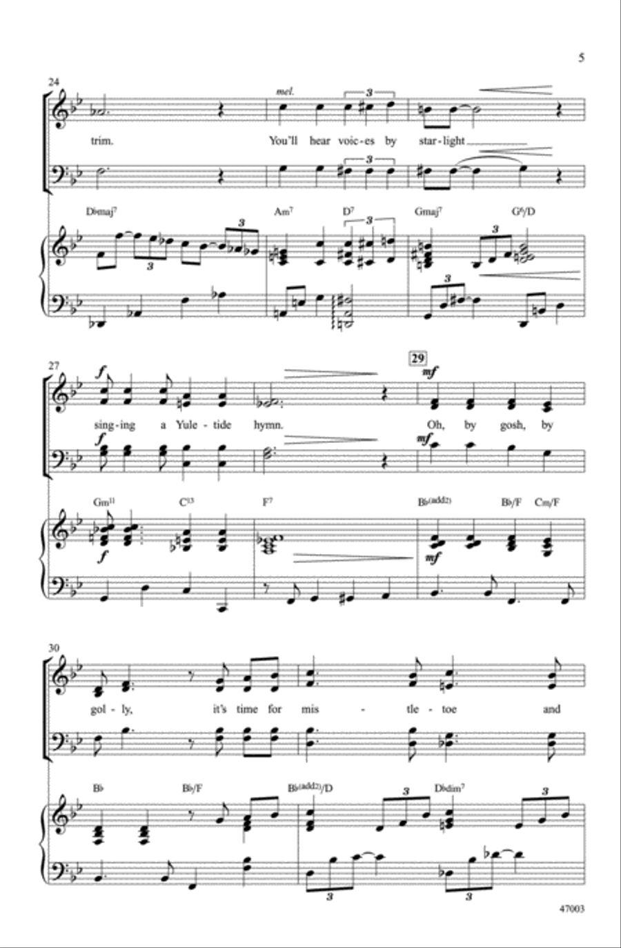 Mistletoe and Holly Choir scores gallery preview page 4