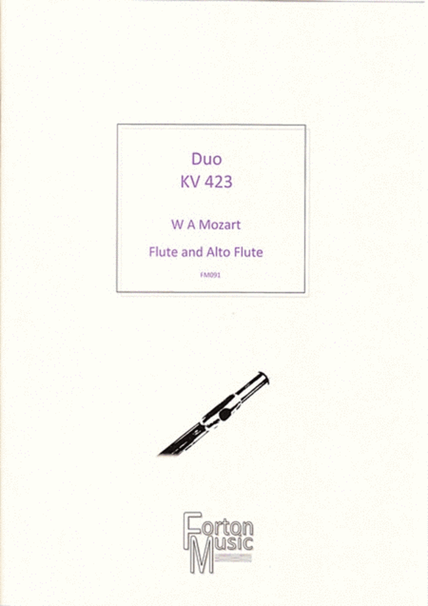 Duo Kv423 Flute/Alto Flute Duet