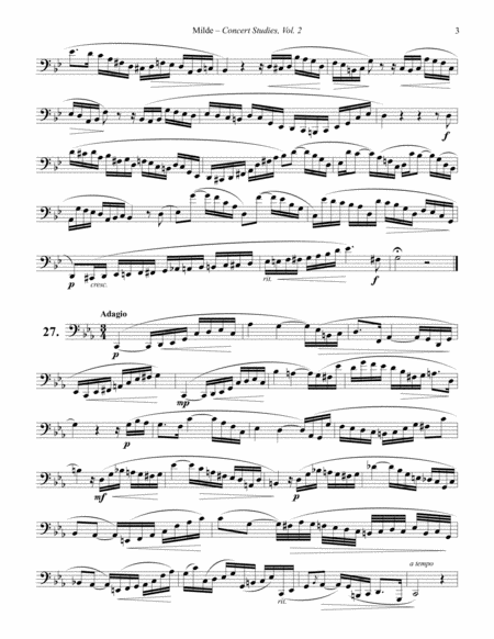 Concert Studies for Bass Trombone or Tuba, Volume 2