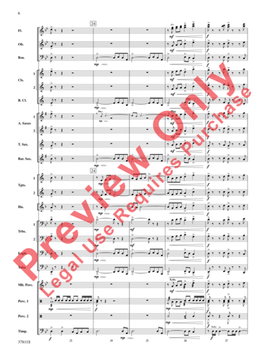 Desperate Pursuit Concert Band scores gallery preview page 7