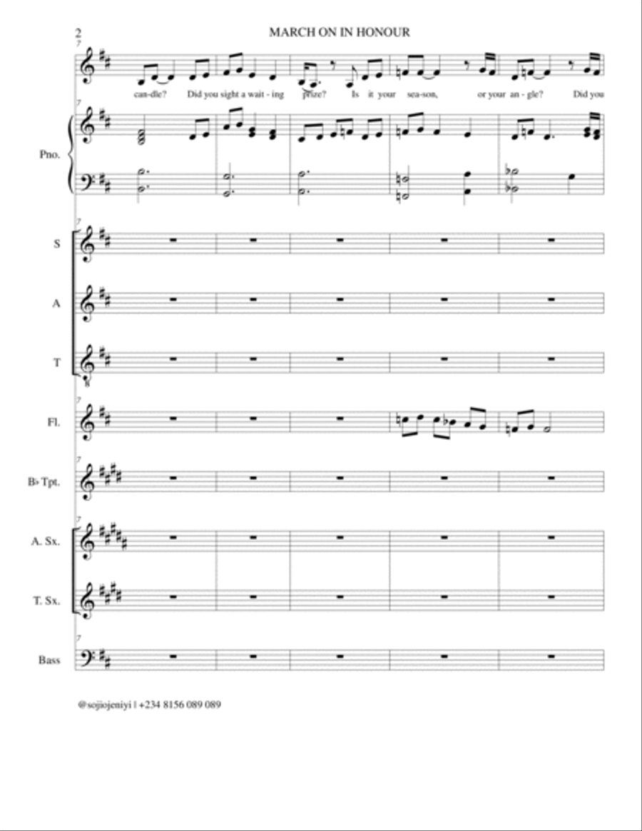 March on in Honour Voice scores gallery preview page 2