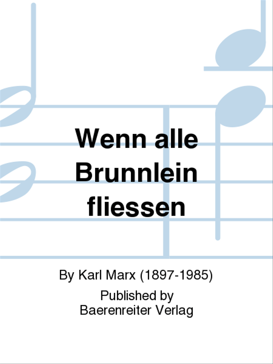 Wenn alle Brünnlein fließen (1953) 4-Part scores gallery preview page 1
