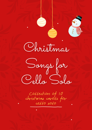 Book cover for Collection 10 Christmas Carols for Cello Solo