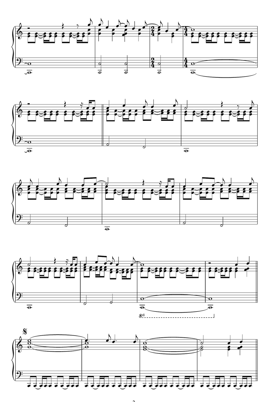 Til Kingdom Come Piano Solo scores gallery preview page 2