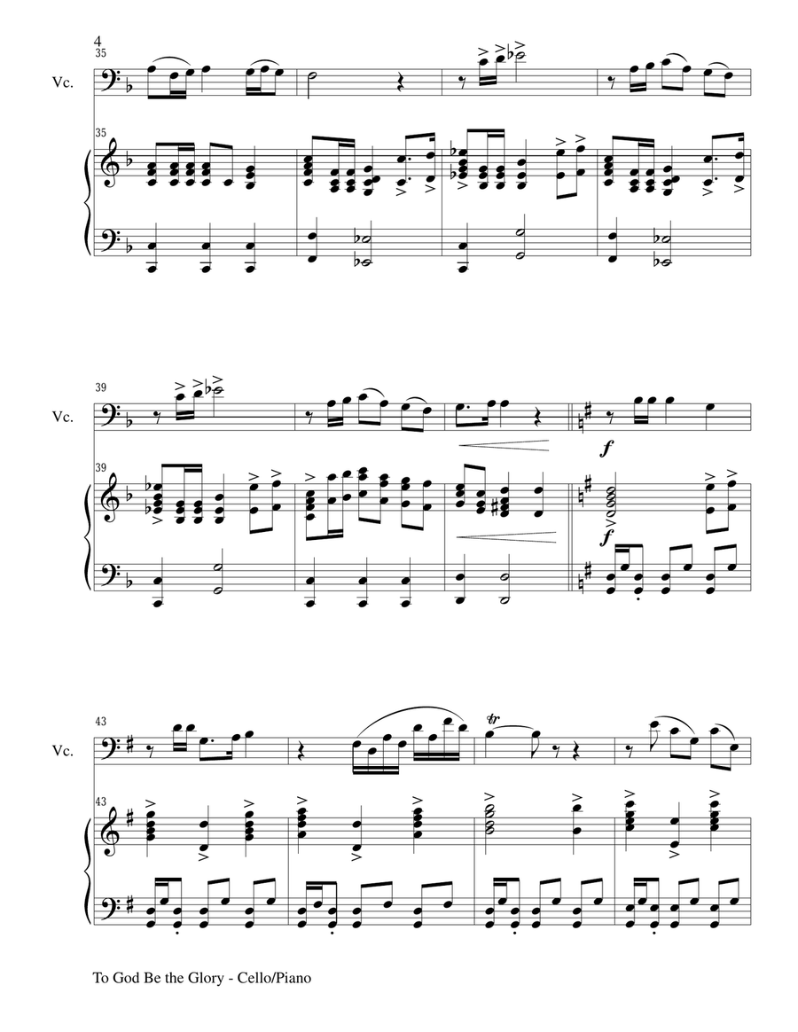 MAJESTIC HYMNS, SET I (Duets for Cello & Piano) Piano scores gallery preview page 6