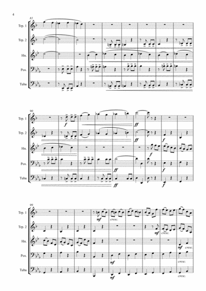 Beethovens 5th Symphony - 1st Movement - Brass Quintet