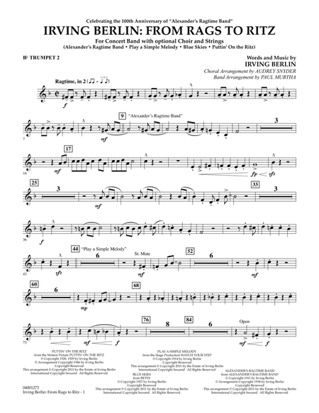 Irving Berlin: From Rags To Ritz - Bb Trumpet 2