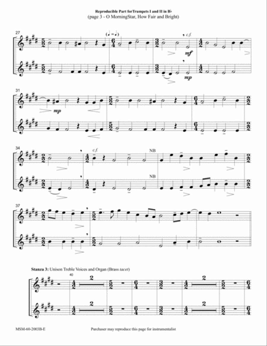 O Morning Star, How Fair and Bright Choir scores gallery preview page 3