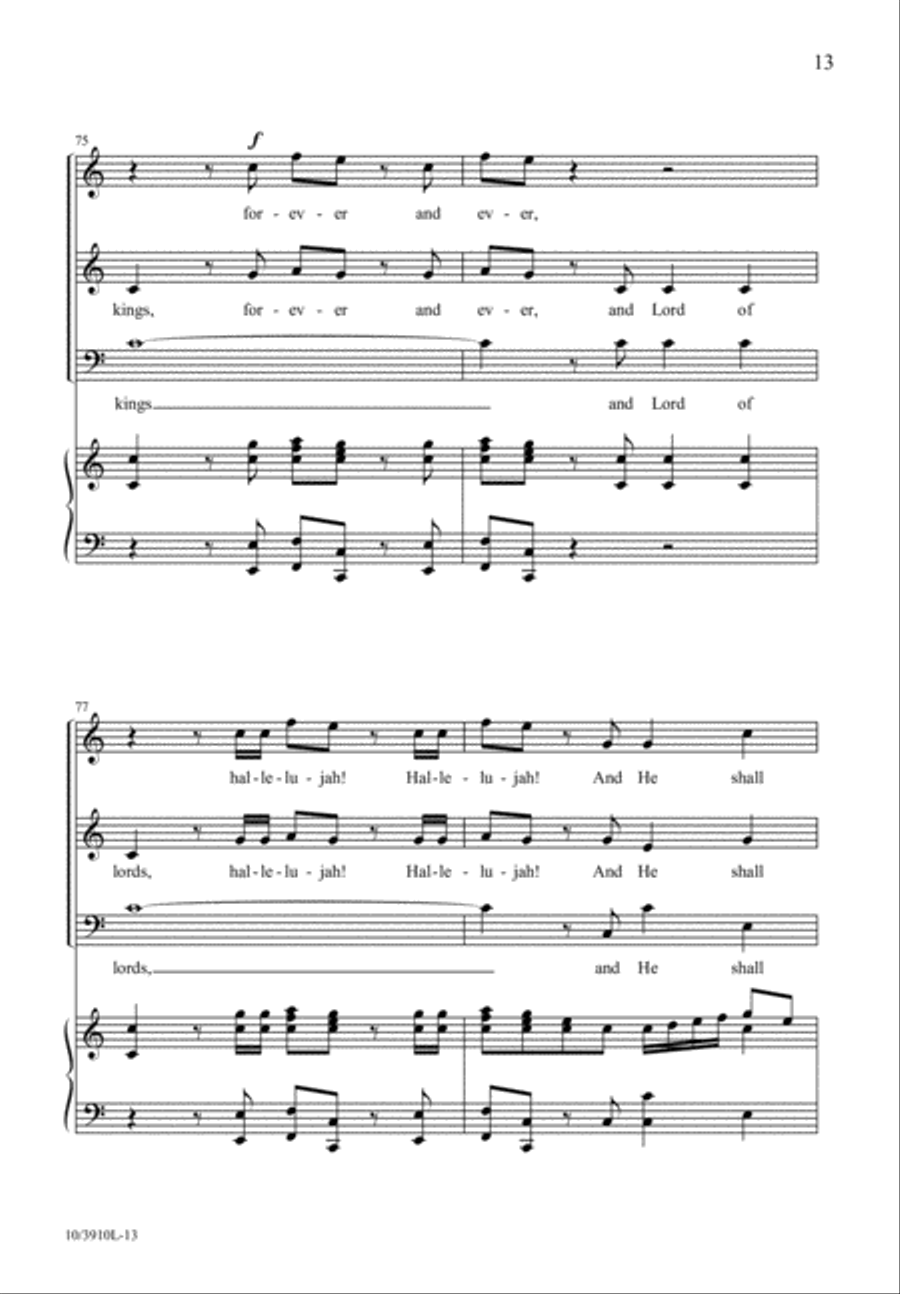 Hallelujah Chorus 3-Part scores gallery preview page 13