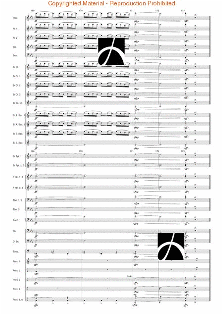 Hymn to the Infinite Sky Concert Band scores gallery preview page 32