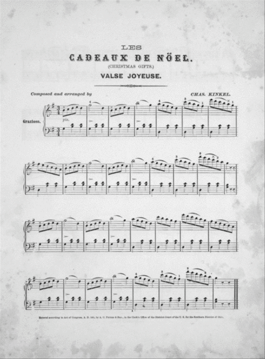 Les Cadeaux de Noel (Christmas Gifts). Valse Joyeuse Piano Solo scores gallery preview page 2