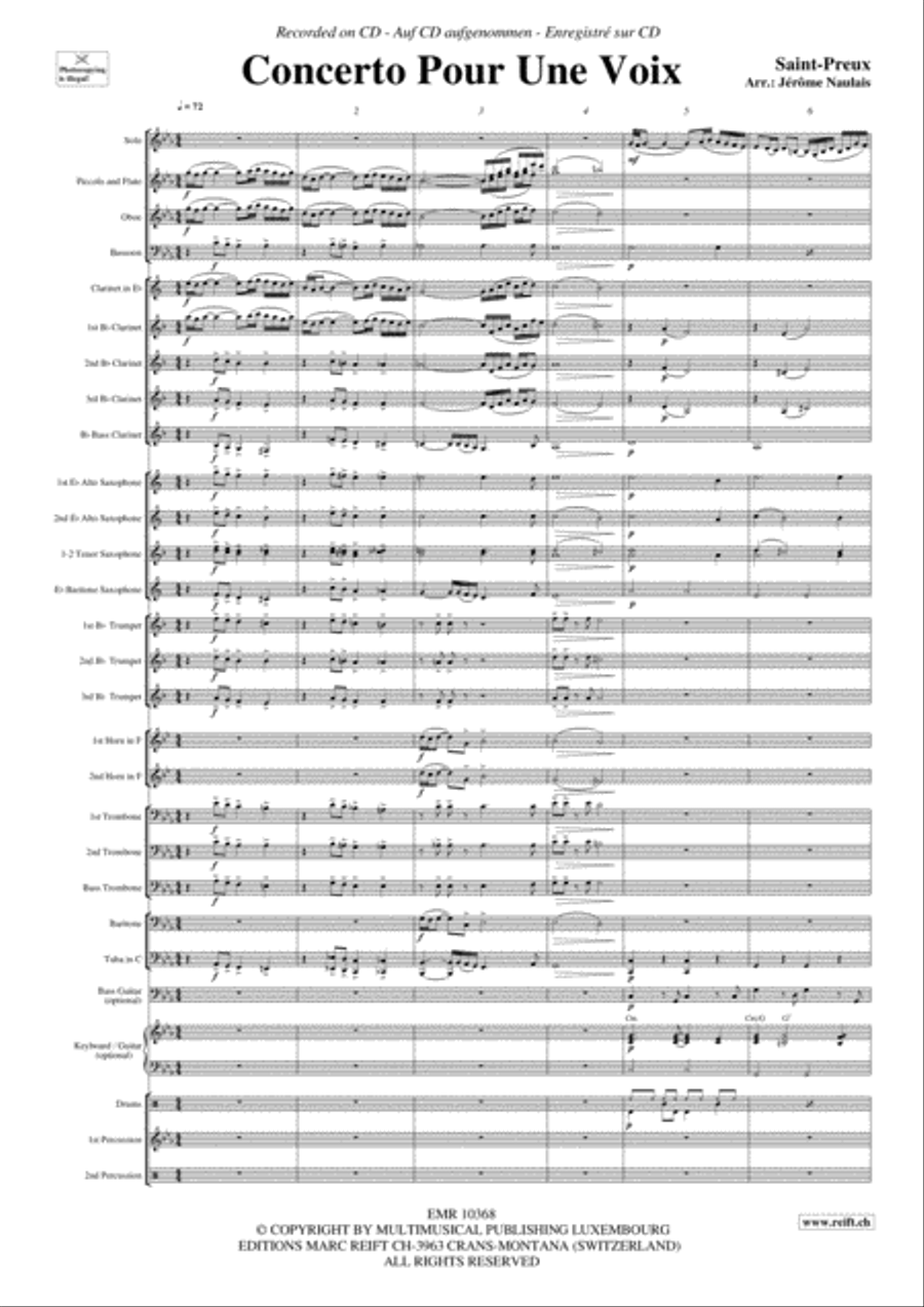 Concerto Pour Une Voix Concert Band scores gallery preview page 4