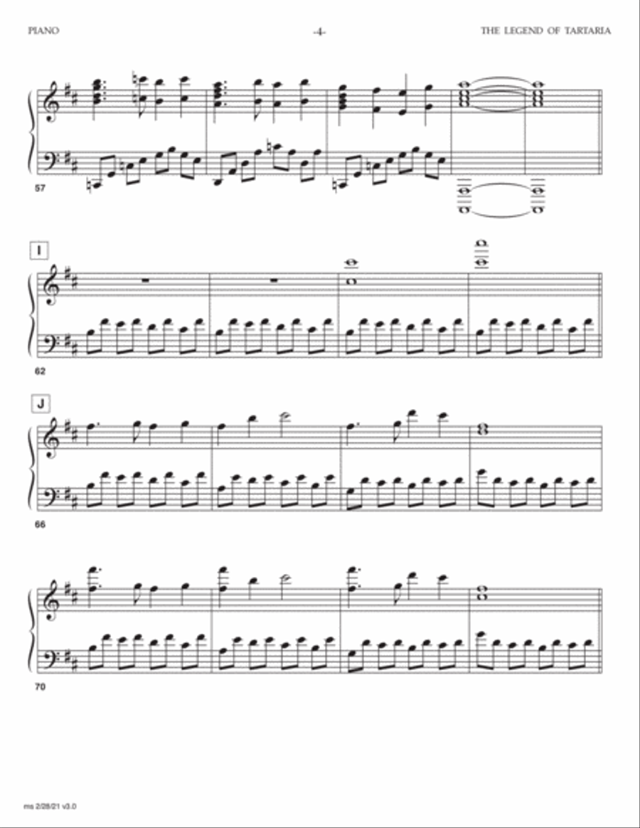 The Legend of Tartaria Piano scores gallery preview page 4
