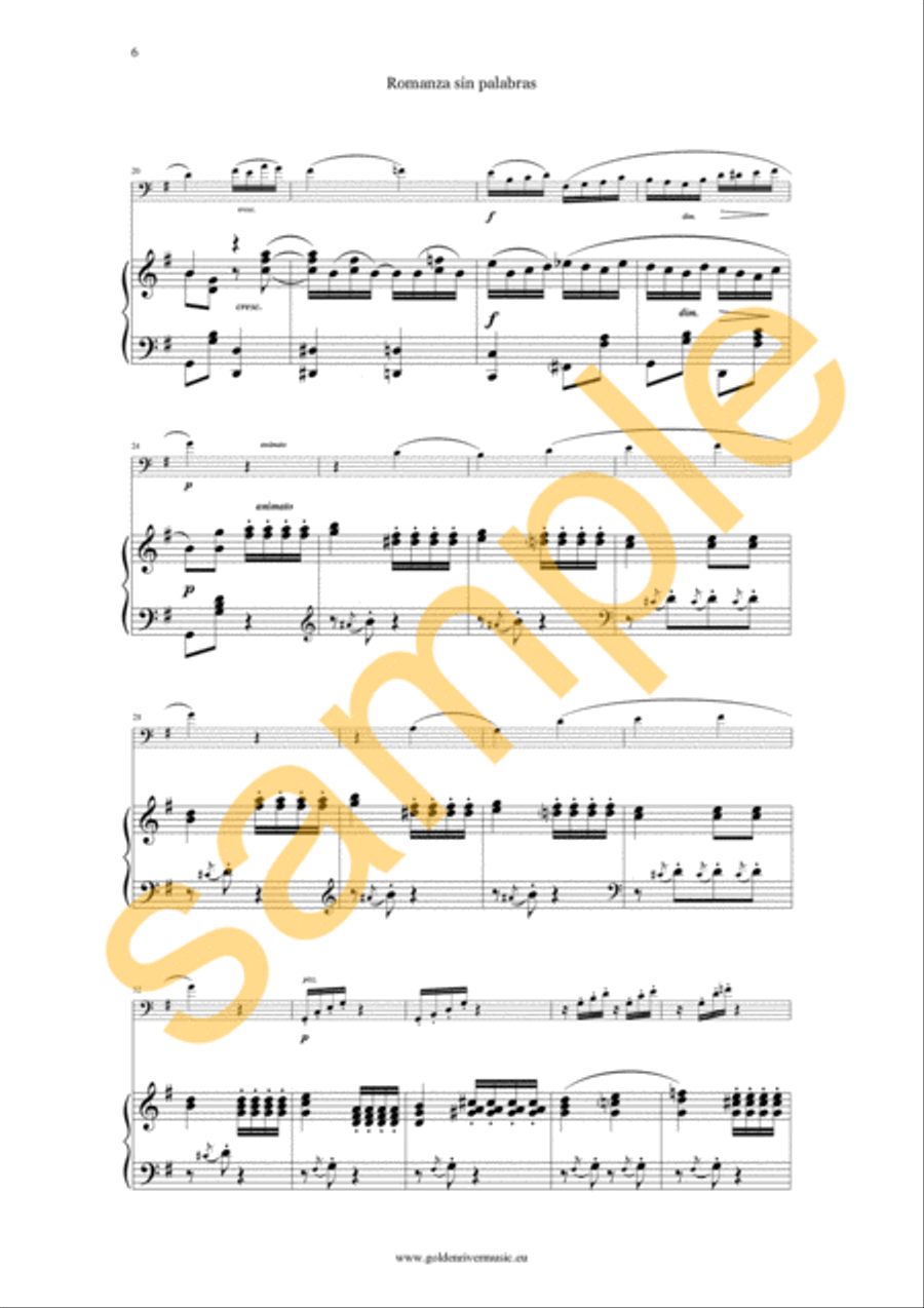 Romanza sin palabras Romanza sin palabras Piano Accompaniment scores gallery preview page 3