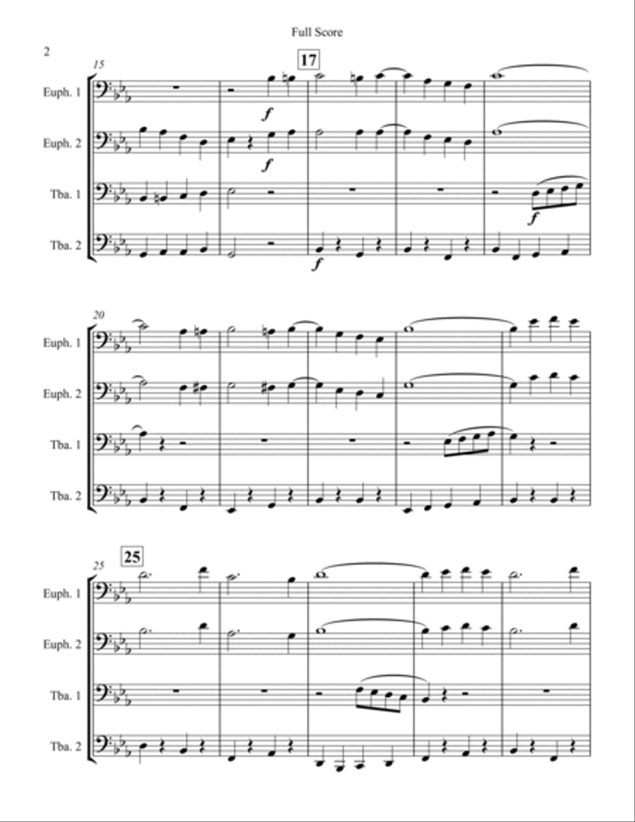 Beer Barrel Polka (roll Out The Barrel) Euphonium scores gallery preview page 2