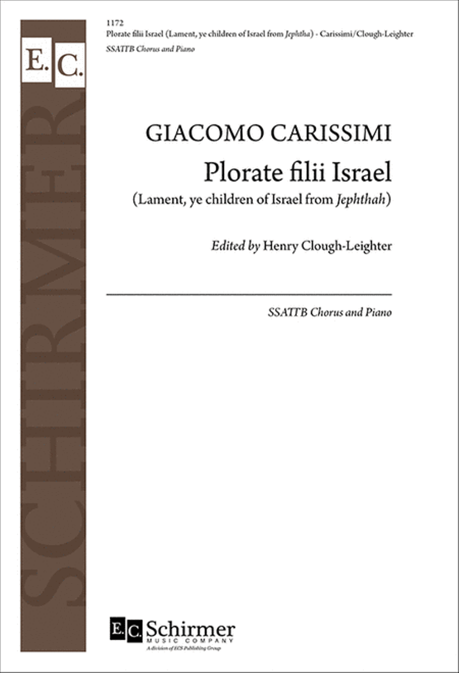 Jephtha: Plorate filii Israel (Lament, ye children of Israel) Choir scores gallery preview page 1