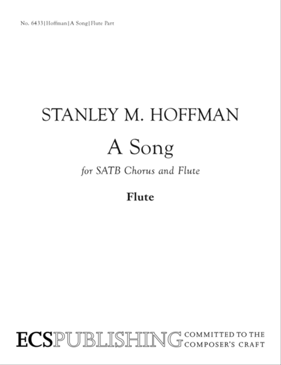 A Song (Flute Part) Choir scores gallery preview page 1
