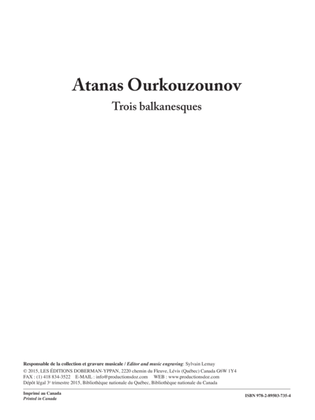 Book cover for Trois balkanesques