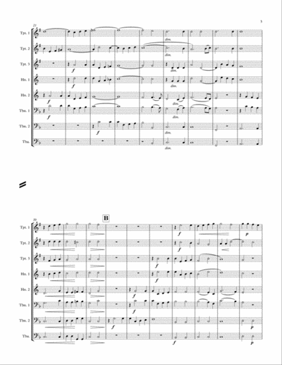 Abendlied for Brass Ensemble Brass Ensemble scores gallery preview page 3