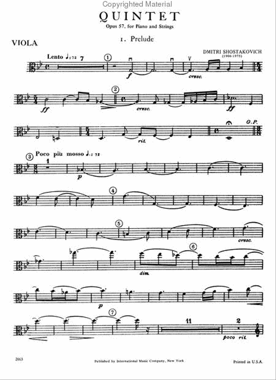 Quintet in G minor, Op. 57 Piano Quintet scores gallery preview page 5