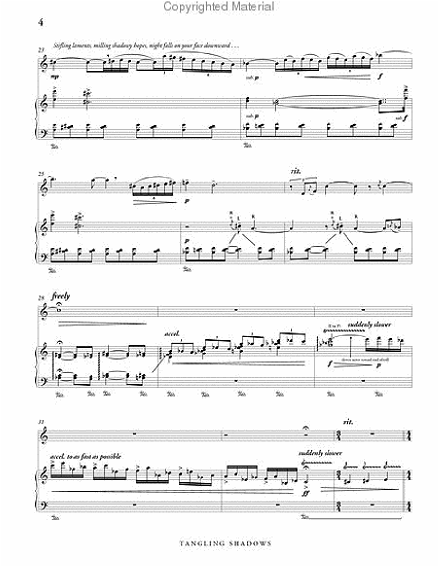 Tangling Shadows, Verion 1 Oboe scores gallery preview page 5